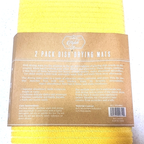 Dish Drying Mats 2pk - Picture 2 of 4